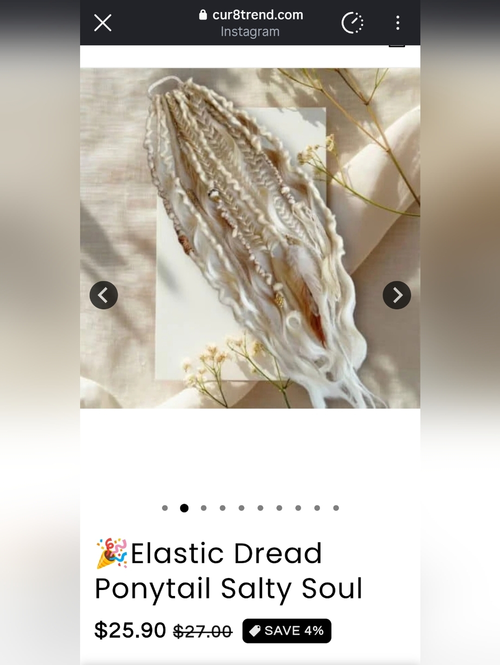BOGO Elastic Dread Ponytail - Light & Dark Blonde Tones